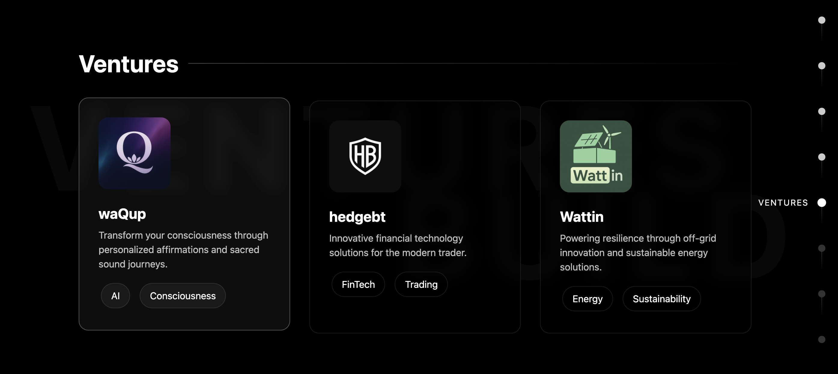 Ventures cards