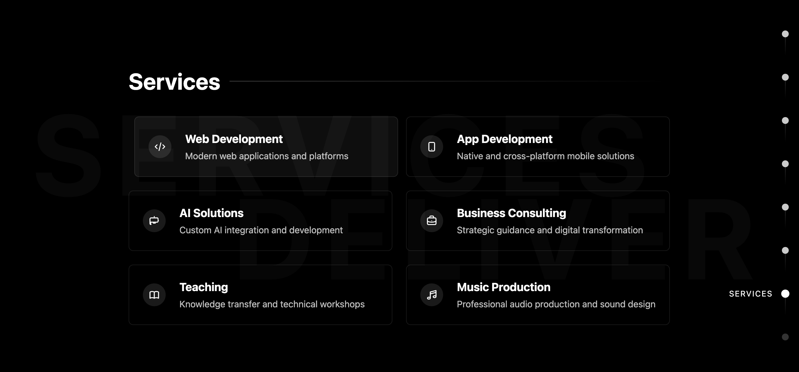 Services layout
